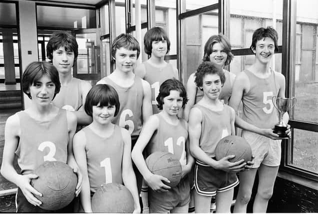 1979... St Joseph's Secondary School, Derry, winners of the NW Schools' basketball League under-14.