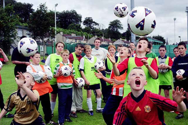 Football in the Community practice, Showgrounds.