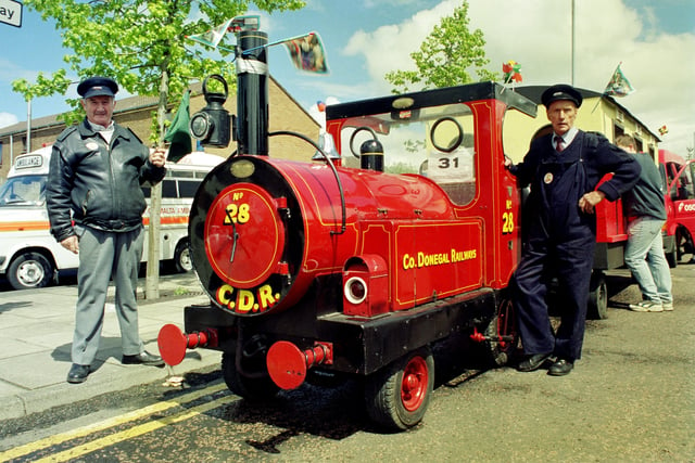 Donegal Railways model engine at Mayor's Parade in Derry.