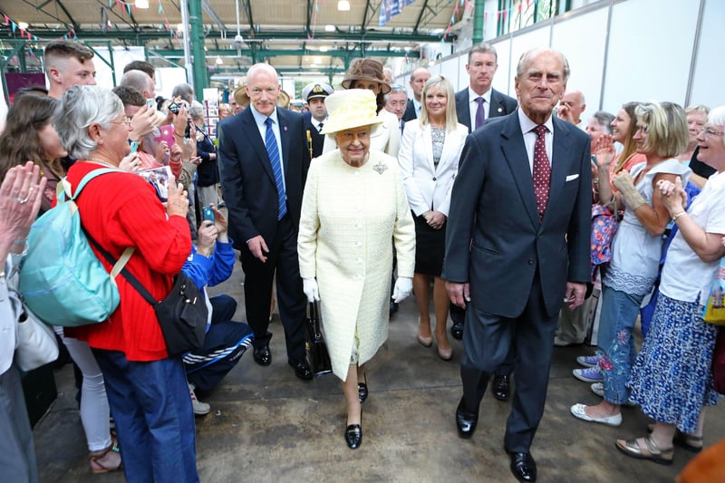 Queen Elizabeth II during a walk around St. Georges Market in Belfast, on day two of their visit to Northern Ireland.