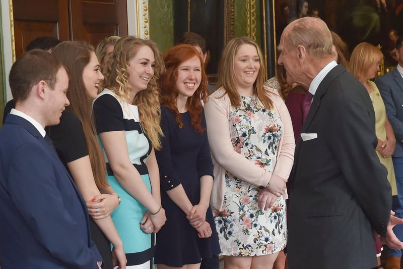 Prince Philip was at Hillsborough Castle t to present Duke of Edinburgh Gold Awards to participants. Photo by Simon Graham/Harrison Photography