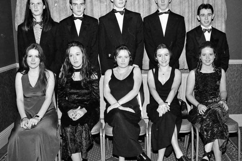 Seated, from left, are Julieann Campbell, Martina McCloone, Irena Murray,Ann-Marie McGill and Deirdre Simpson. At back are Paul Brinkley, Rory O'Connor, Ciaran Gallagher, Wayne O'Neill and Liam Friel.