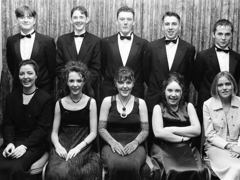 Seated are Erin Grogan, Deborah Anderson, Kerry Doherty, Valerie McCloskey and Shiree Donaghy, At back are Chris Duddy, Paul McGinley, Liam Coyle, Declan McCaul and Kevin O'Hara.