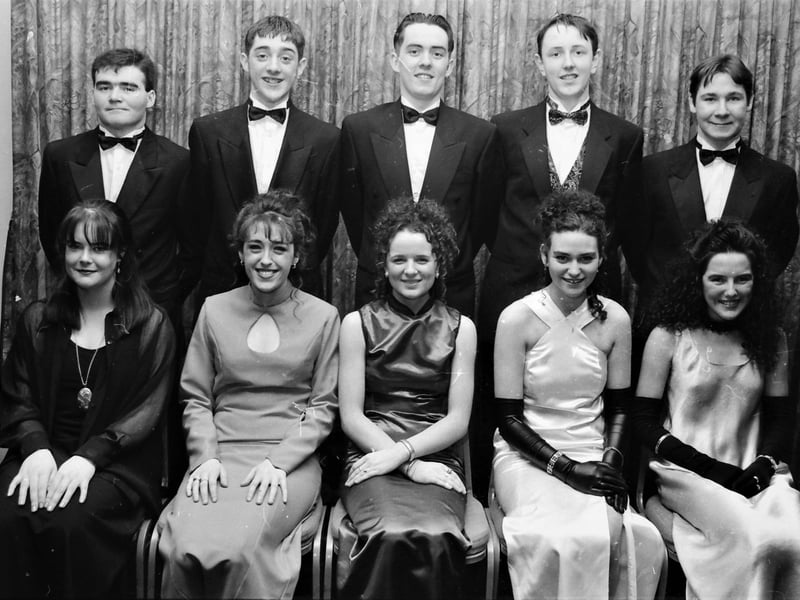 At front are Lorraine Feeney, Anne Marie Grace, Sara Moore, Shauna Donaghey and Yvonne Curran. At back are Damian Logue, Martin Crossan, Damien McCaul, Kieran Brown and Adrian Boyle.