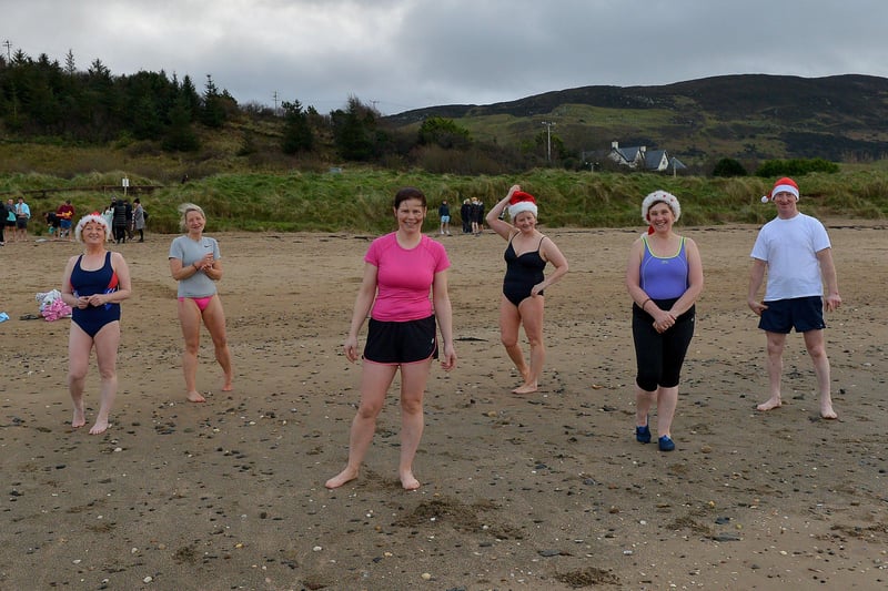 Ludden beach, Lisfannon, is popular all year round, including Christmas when brave swimmers brave the cold sea.