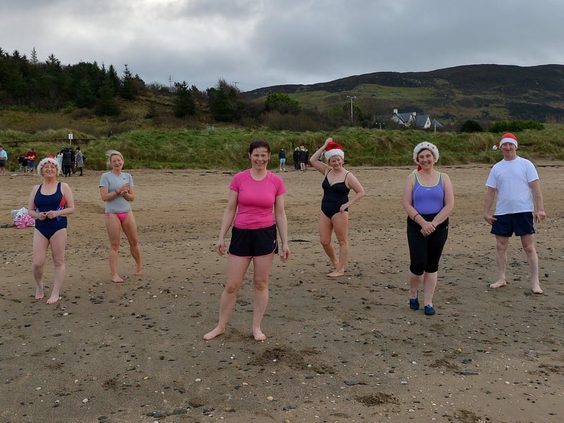 Ludden beach, Lisfannon, is popular all year round, including Christmas when brave swimmers brave the cold sea.