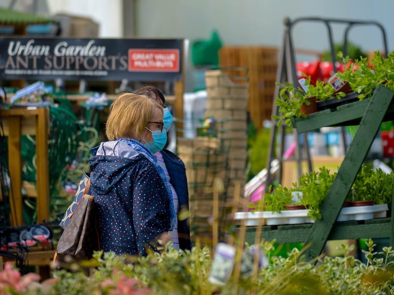 Customers browsing in the Altnagelvin Garden and Pet Centre after it reopened following recent easing of lockdown restrictions. DER2115GS – 035