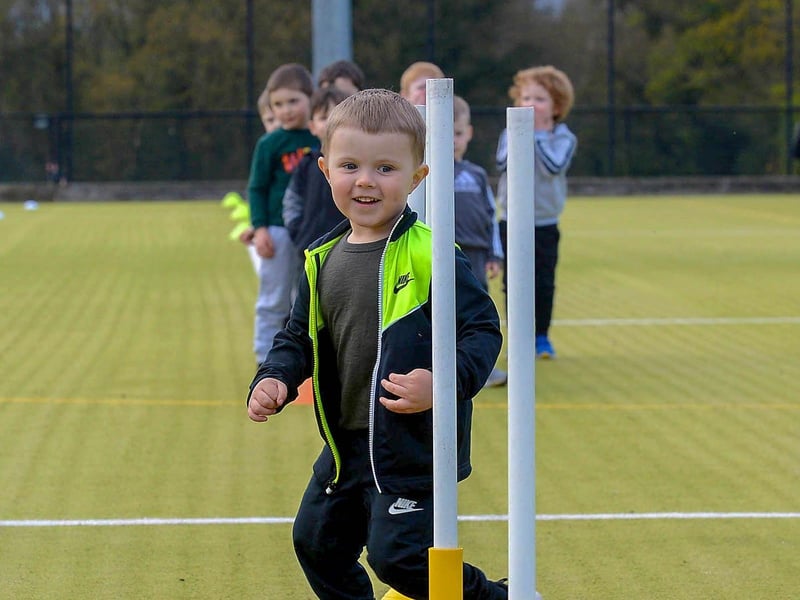 Doire Trasna nursery team member enjoying a training session recently at the Foyle Arena. DER2115GS – 053