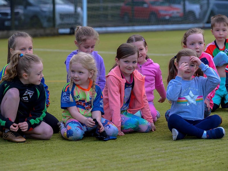 Doire Trasna nursery footballers pictured at a training session recently at the Foyle Arena. Photo: George Sweeney. DER2115GS – 061