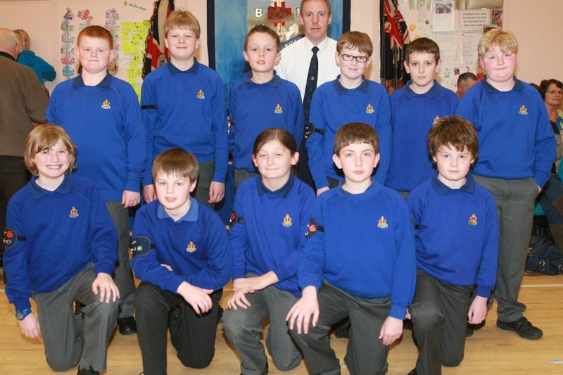 1st Greenisland BB Gold Achievement Badge holders pictured at the recent BB display, included leader Gavin Watt in 2012.