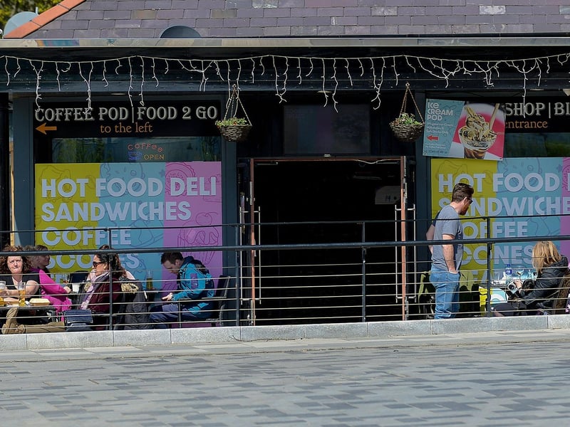 Local cafes with an outdoor service were busy over the weekend as lockdown restrictions were further eased on Friday last. Photo: George Sweeney / Derry Journal. DER2117GS - 053