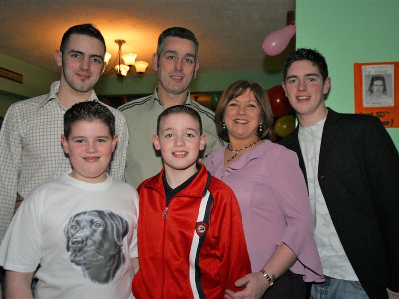 Raymond Gallagher enjoying his birthday celebrations with his family.