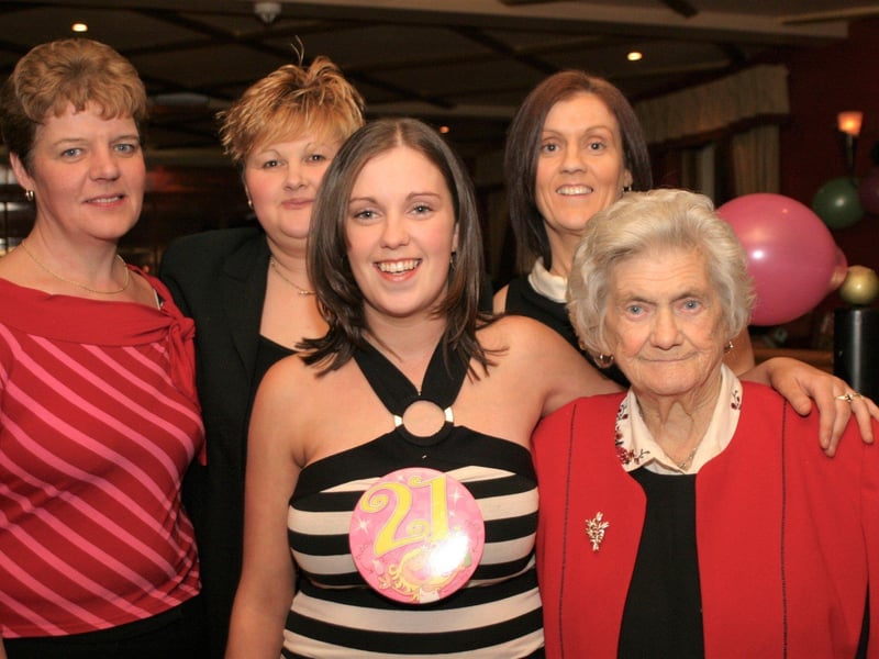 Stephanie Gill celebrates her 21st with family.