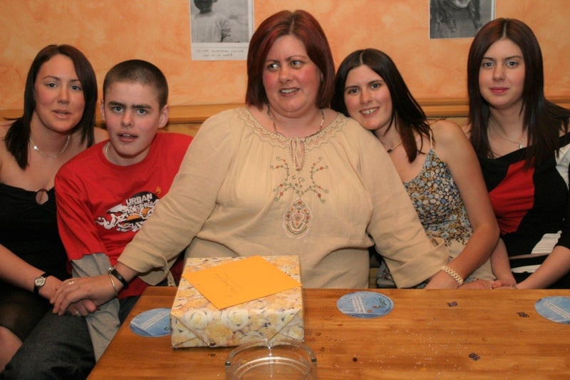 Cathy Fisher celebrates her 40th with family.