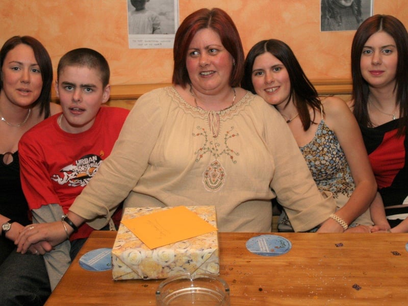 Cathy Fisher celebrates her 40th with family.