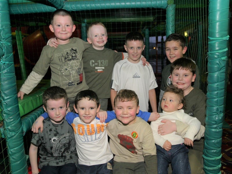 James Doherty celebrates his 6th birthday party with his buddies.
