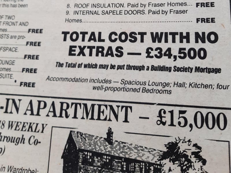 A detached home for £34,500 while an apartment could be bought for £15,000