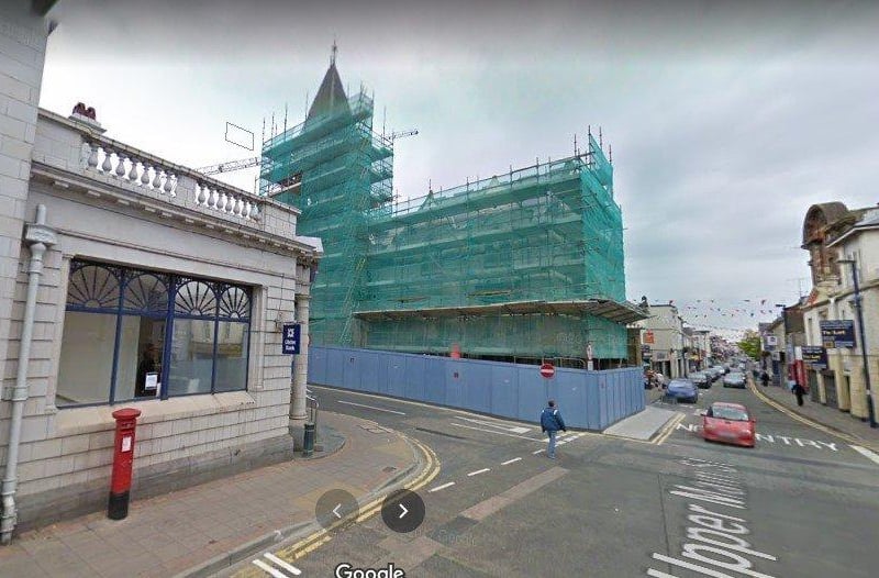 Larne Town Hall in Upper Cross Street was undergoing extensive refurbishment when this  image was taken in August 2011.  Picture: Google Street View