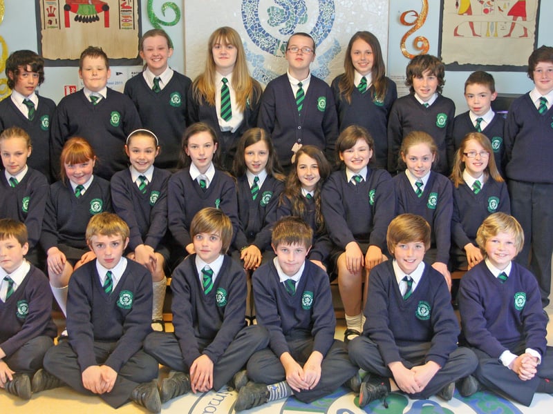 Mrs McDaid's P7 class at St. Patrick's PS, Pennyburn, Derry. 3006JM25