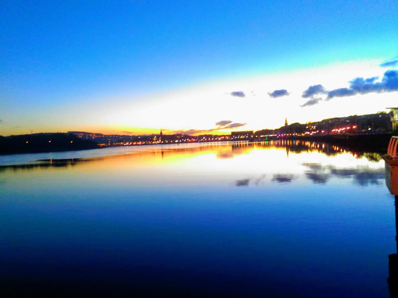 Queen's Quay walkway along the River Foyle, Derry city centre.