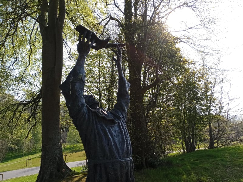 St Columb's Park, Derry just off the Peace Bridge and Ebrington Square.