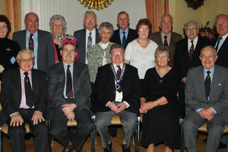Members and guests pictured at the Christmas dinner held in Malvern House by the Londonderry Probus Club. Included is Adrian Armstrong, president. LS51-191KM