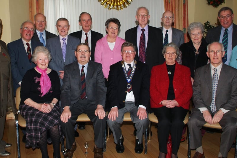 Group pictured at the recent Christmas dinner held by the Londonderry Probus Club in Malvern House, Chapel Road. Included is Adrian Armstrong, president. LS51-192KM