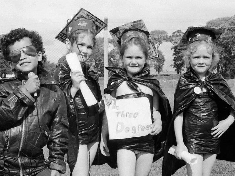 July... Fancy dress at the Foyle Hospice Fete with Laura Doherty, Claire and Paula McBay and Colleen McCauley.