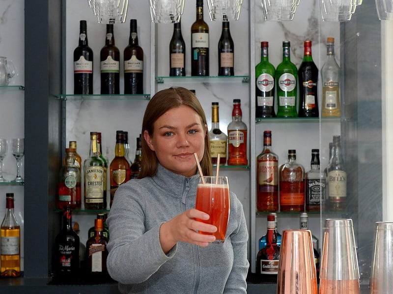 Ashley Crumlish, from the Entrada Restaurant on Custom House Street, pictured ahead of the reopening of the hospitality sector for indoor dining. Photo: George Sweeney / Derry Journal. DER2120GS – 019