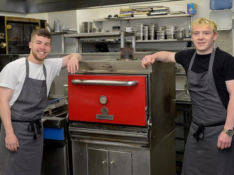 Tiarnan Harkin and Conor Campbell, from Entrada. Photo: George Sweeney / Derry Journal. DER2120GS – 021