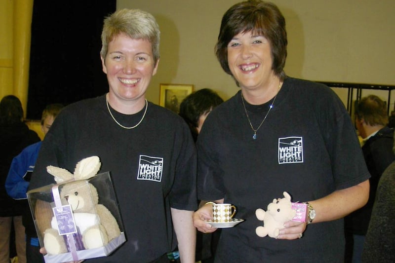 Chris Wadley and Sam Haveron admire one of the items on offer during Whitehead May Fair in 2007.
