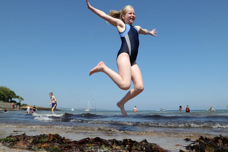 Meabh Fox, aged 9 from Lurgan at Helens Bay Beach.

Photograph by Declan Roughan / Press Eye.