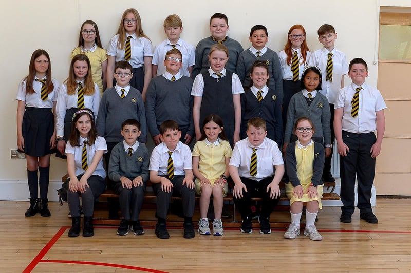 Mr. Bradley’s P7 class at the Model Primary and Nursery School, Derry. DER2121GS – 037