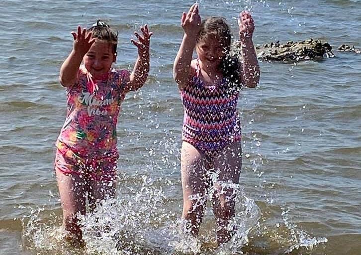 Catherine Green - splashing in the sea