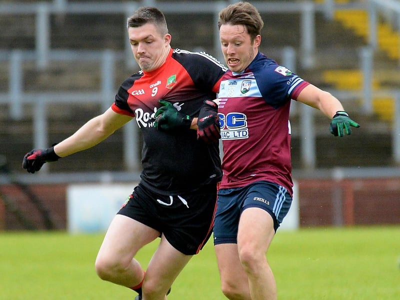 Eamon McGinley, Sean Dolans GAC and Ryan Morgan, Glack GAC. (Photo: George Sweeney)