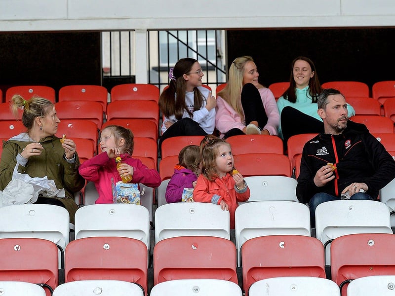 Spectators returned to Celtic Park, on Friday evening last for the Neal Carlin Cup Final between Sean Dolans and Glack, as lockdown restrictions eased. (Photo: George Sweeney)