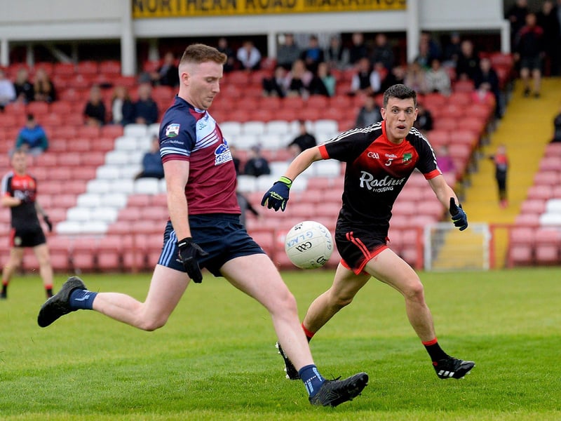 Liam O’Brien, Glack GAC and Ciaran Fisher, Sean Dolans GAC. (Photo: George Sweeney)