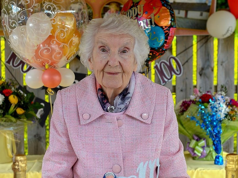Sr. Philomena Donaghey celebrated her 100th birthday at Nazareth House Fahan yesterday afternoon. Photo: George Sweeney. DER2122GS – 049