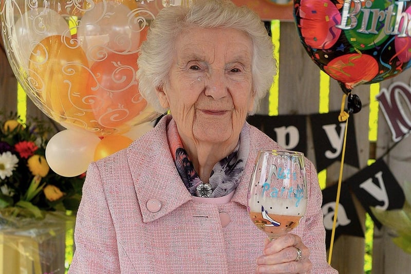Sr. Philomena Donaghey celebrated her 100th birthday at Nazareth House Fahan yesterday afternoon. Photo: George Sweeney. DER2122GS – 050