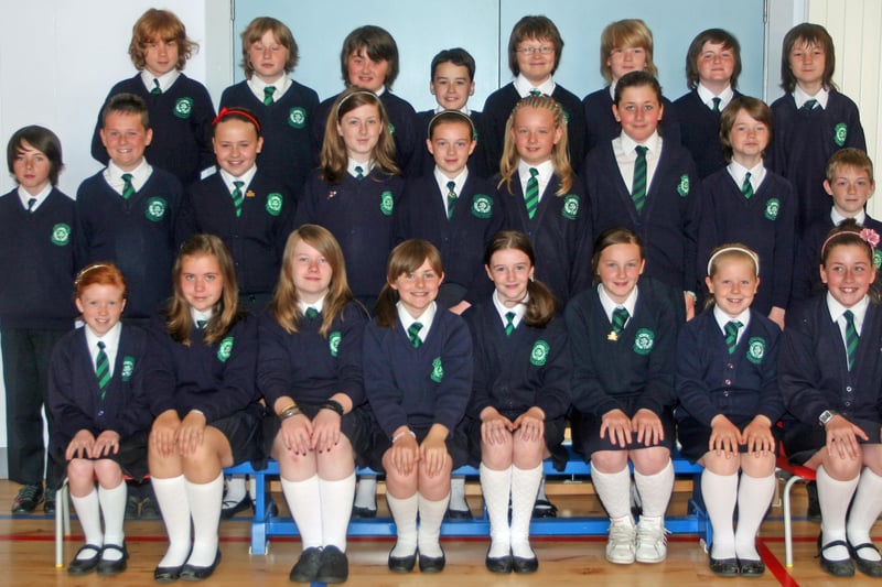 Miss Murray's P7 class at St. Patrick's PS, Pennyburn, Derry. 1506JM51