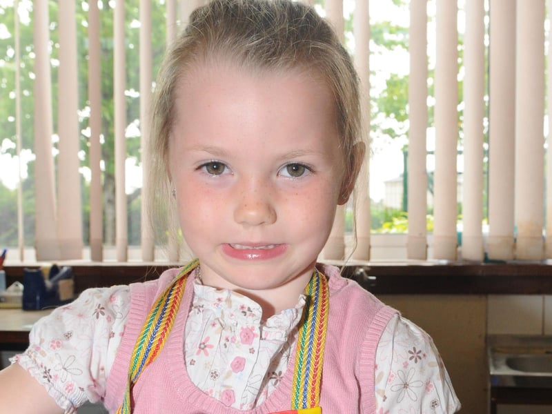 Riah Doherty pictured at Termoncanice Primary School's P1 open day. Picture Martin McKeown. Inpresspics.com. LV25-438MMCK10