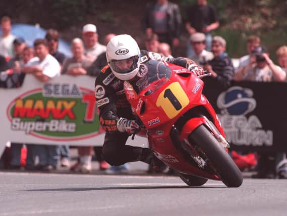 Phillip McCallen on his way to victory in the 1997 Senior TT.