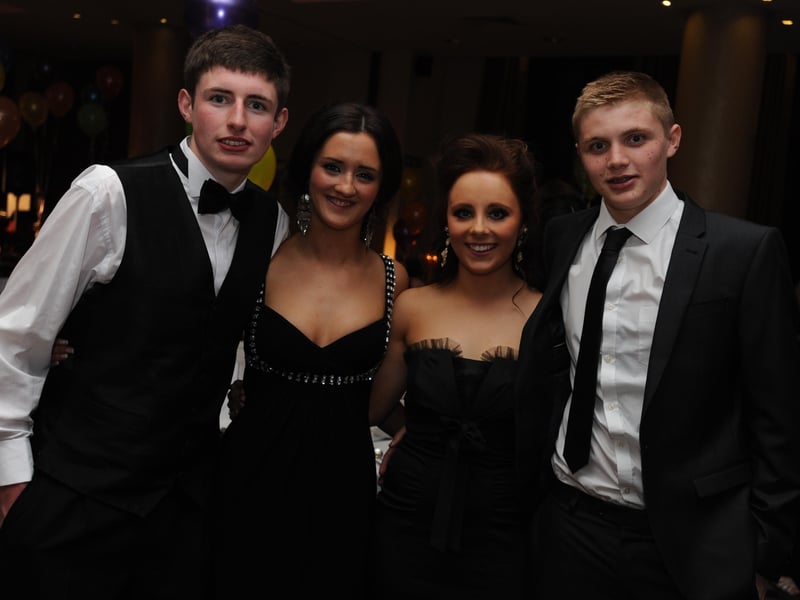 John Mason, Siun Heaney, Emer Cummings andRyan Mortimer pictured at the Lumen Christi annual formal at the City Hotel. (1411SL123)