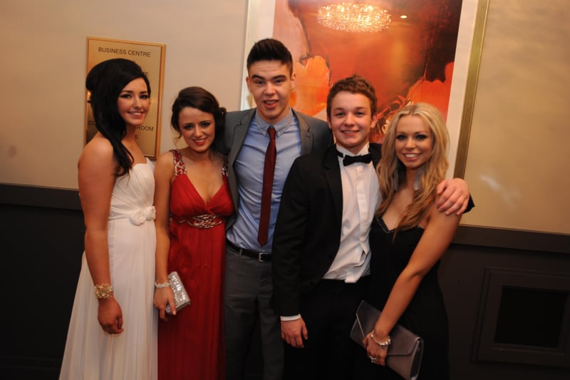 Jodie Bonner, Nicole McLaughlin, Dave McGuinness, Jack McAteer Emma McNickle 
 pictured at the Lumen Christi annual formal at the City Hotel. (1411SL24)