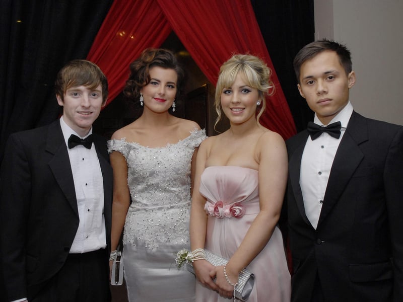 Craig Gilchrist, Melissa Hargan, Hannah Lecky and Ryan Gilmour were pictured at the Foyle College formal in the City Hotel. INLS4812-112KM
