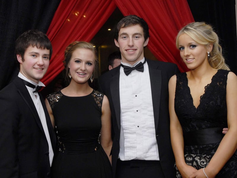 Enjoying the Foyle College formal in the City Hotel were, from left, Jordan Austin, Alexandra Graham, Neil Burns and Tara Scott. INLS4812-113KM