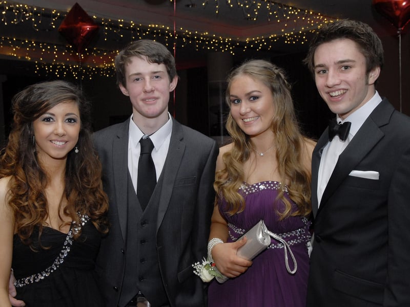 Enjoying the Foyle College formal in the City Hotel were, from left, Emma Butterfield, John Longwell, Jessica Tinney and Oliver McCarter. INLS4812-118KM