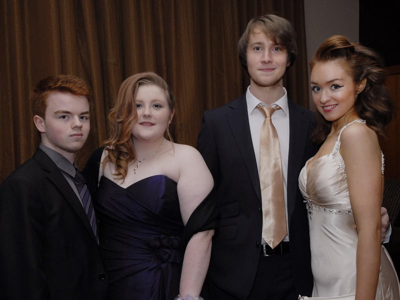 Dylan McLaughlin, Miriam O'Donnell, Tom Stockman and Olivia Moore were pictured at the Foyle College formal in the City Hotel. INLS4812-120KM