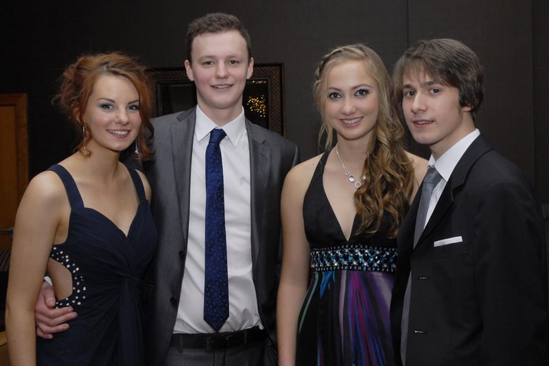 Becky Downey, Richard Bond, Ellen Patterson and Daniel Martin enjoyed the Foyle College formal in the City Hotel. INLS4812-121KM