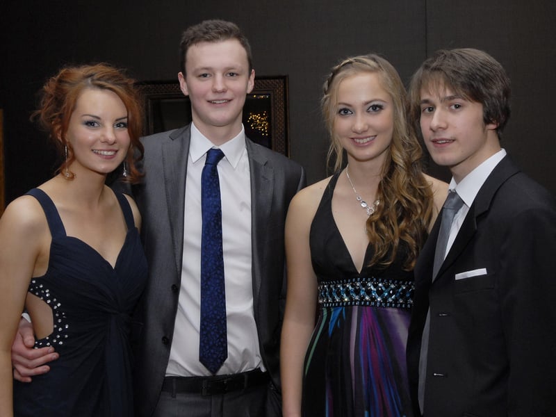 Becky Downey, Richard Bond, Ellen Patterson and Daniel Martin enjoyed the Foyle College formal in the City Hotel. INLS4812-121KM